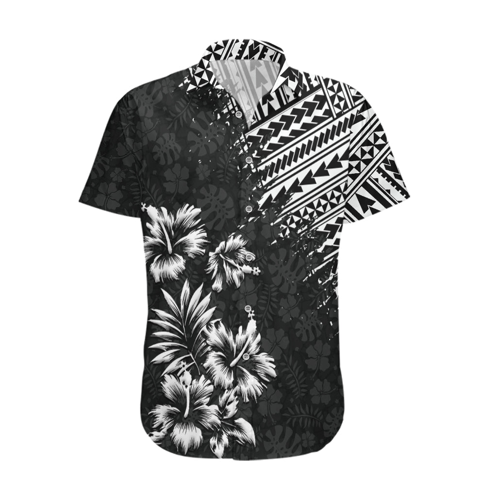 Hawaii Summer Hawaiian Shirt Mix Polynesian Black LT6 Black - Polynesian Pride