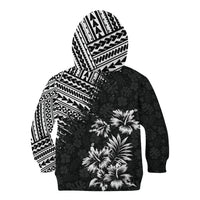 Hawaii Summer Kid Hoodie Mix Polynesian Black LT6 - Polynesian Pride