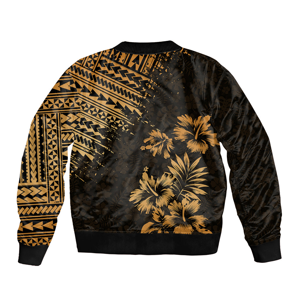 Hawaii Summer Bomber Jacket Mix Polynesian Gold LT6 - Polynesian Pride