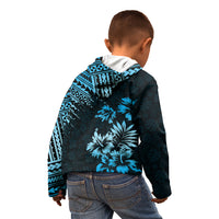 Hawaii Summer Kid Hoodie Mix Polynesian Black-Blue LT6 - Polynesian Pride