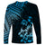 Hawaii Summer Long Sleeve Shirt Mix Polynesian Black-Blue LT6 - Polynesian Pride