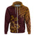 Hawaii Summer Hoodie Mix Polynesian Brown LT6 Zip Hoodie Brown - Polynesian Pride