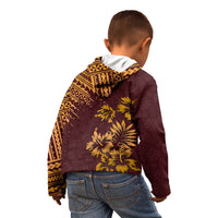 Hawaii Summer Kid Hoodie Mix Polynesian Brown LT6 - Polynesian Pride