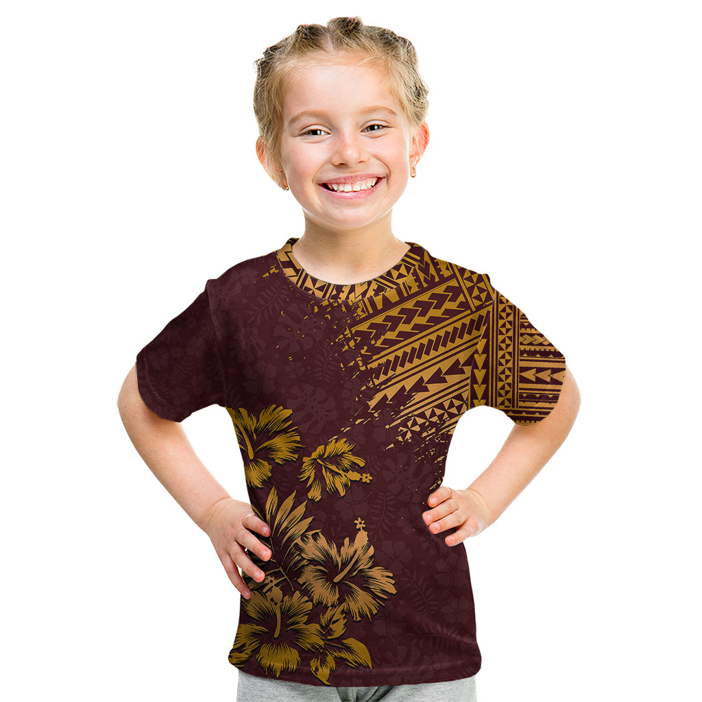 Hawaii Summer Kid T Shirt Mix Polynesian Brown LT6 Brown - Polynesian Pride