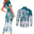 Polynesian Sea Turtle Couples Matching Short Sleeve Bodycon Dress and Long Sleeve Button Shirts Tribal LT6 - Polynesian Pride