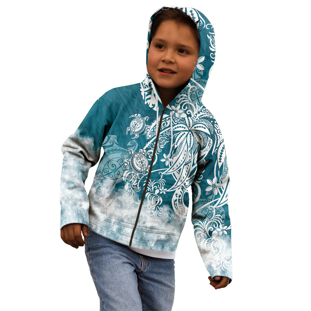Polynesian Sea Turtle Kid Hoodie Tribal LT6 - Polynesian Pride