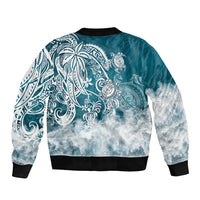 Polynesian Sea Turtle Sleeve Zip Bomber Jacket Tribal LT6 - Polynesian Pride