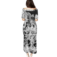 Polynesian Sea Turtle Puletasi Tribal Black LT6 - Polynesian Pride