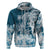 Polynesian Sea Turtle Hoodie Tribal Blue LT6 - Polynesian Pride