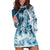 Polynesian Sea Turtle Hoodie Dress Tribal Blue LT6 Blue - Polynesian Pride