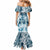 Polynesian Sea Turtle Mermaid Dress Tribal Blue LT6 - Polynesian Pride