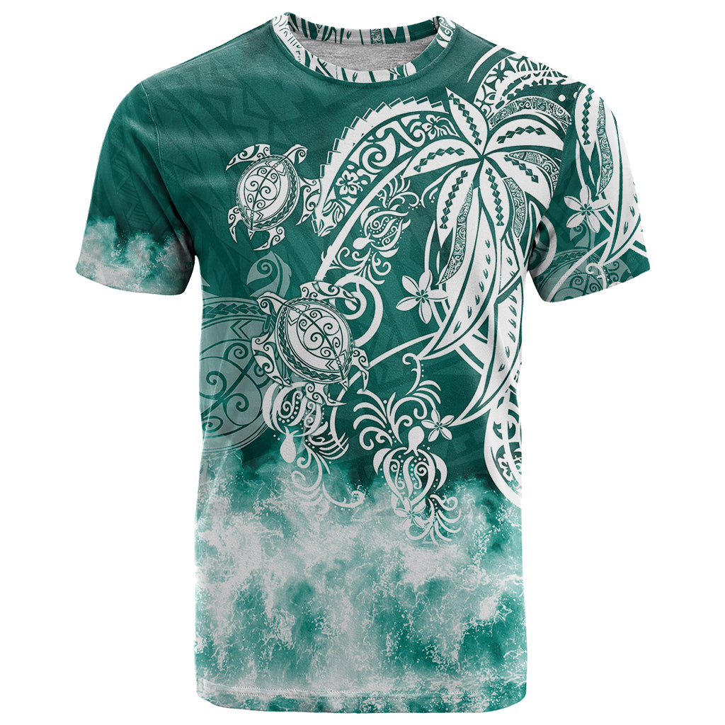 Polynesian Sea Turtle T Shirt Tribal Green LT6 Green - Polynesian Pride