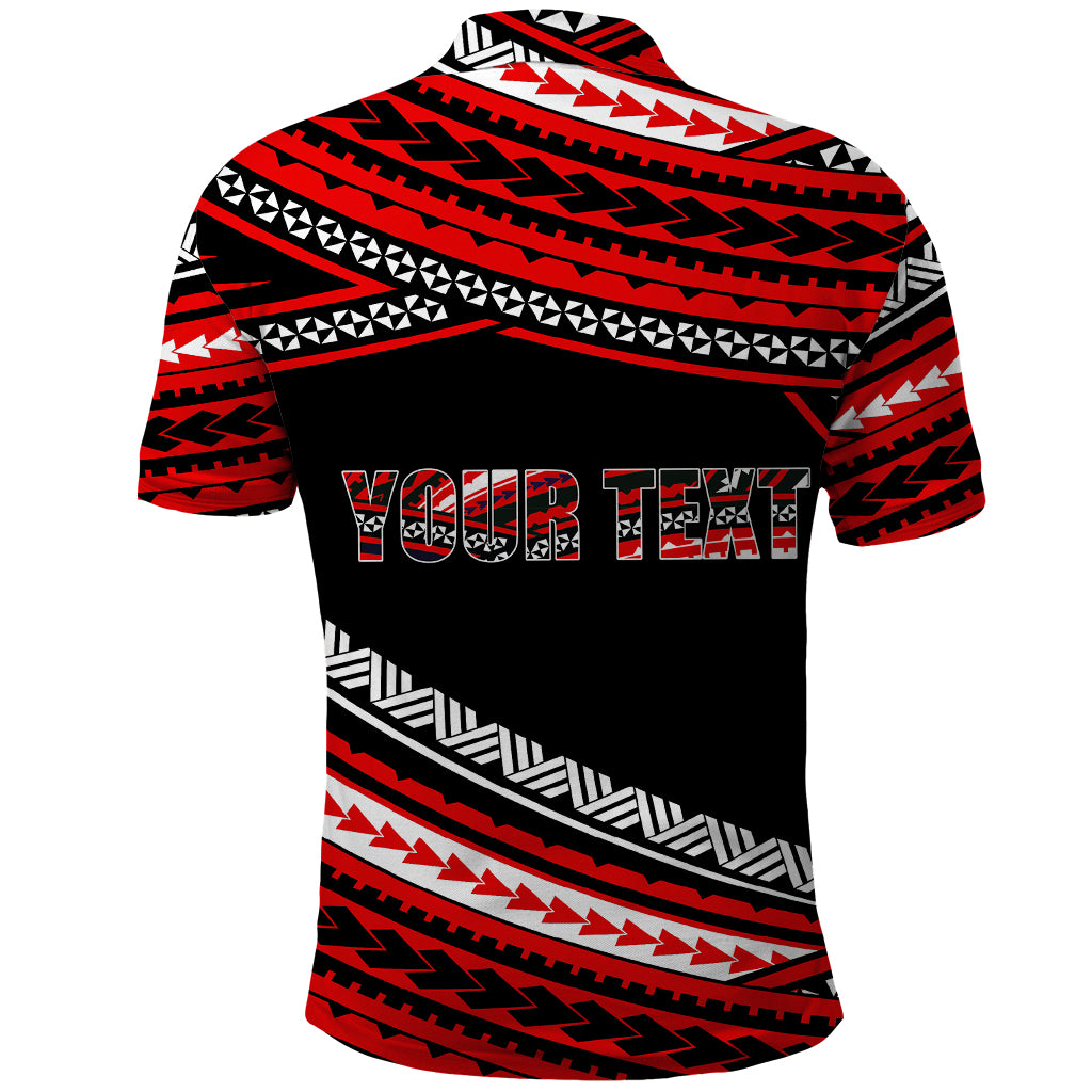 Custom Happy Fathers Day Polynesian Polo Shirt I Love You Dad Red LT6 - Polynesian Pride