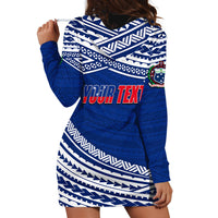 (Custom Personalised) Happy Fathers Day Samoa Hoodie Dress I Love You Dad Blue LT6 - Polynesian Pride