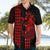 Polynesian Hawaiian Shirt Hawaiian Warrior and Aloha Girl With Hammerhead Shark Tattoos Red LT6 - Polynesian Pride