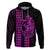 Polynesian Hoodie Hawaiian Warrior and Aloha Girl With Hammerhead Shark Tattoos Purple LT6 Purple - Polynesian Pride