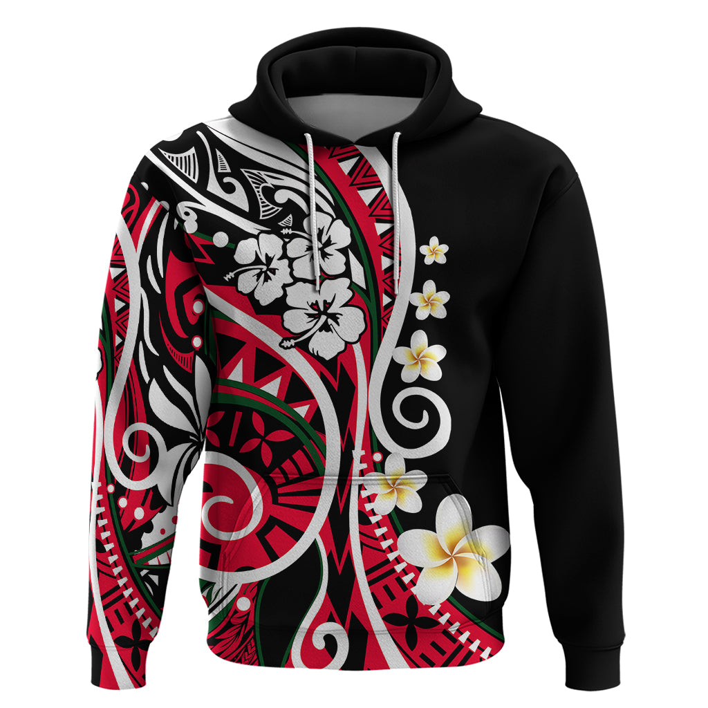 Plumeria Polynesian Hoodie Trending Red LT6 Red - Polynesian Pride