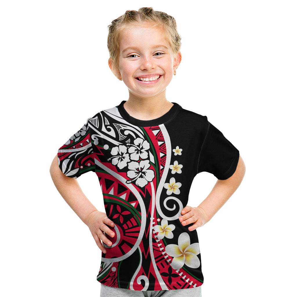 Plumeria Polynesian Kid T Shirt Trending Red LT6 Red - Polynesian Pride