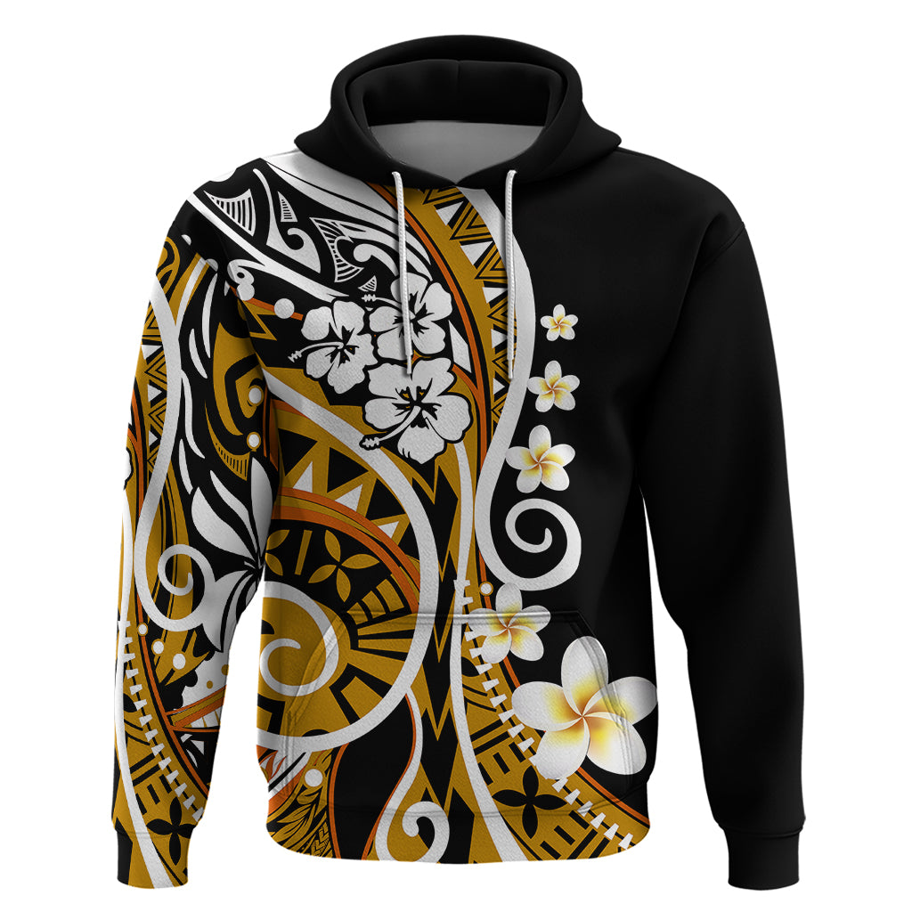 Plumeria Polynesian Hoodie Trending Gold LT6 Gold - Polynesian Pride