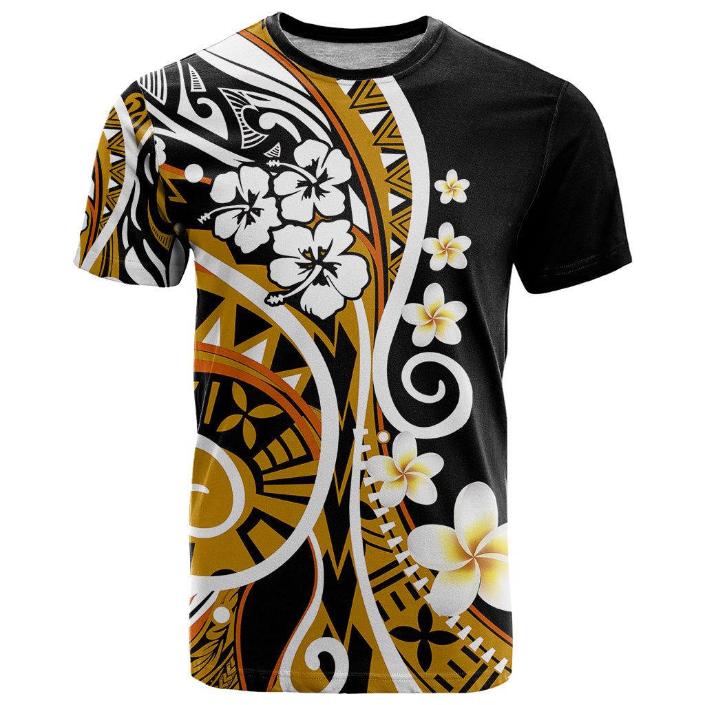Plumeria Polynesian T Shirt Trending Gold LT6 Gold - Polynesian Pride