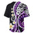 Plumeria Polynesian Baseball Jersey Trending Purple LT6 - Polynesian Pride