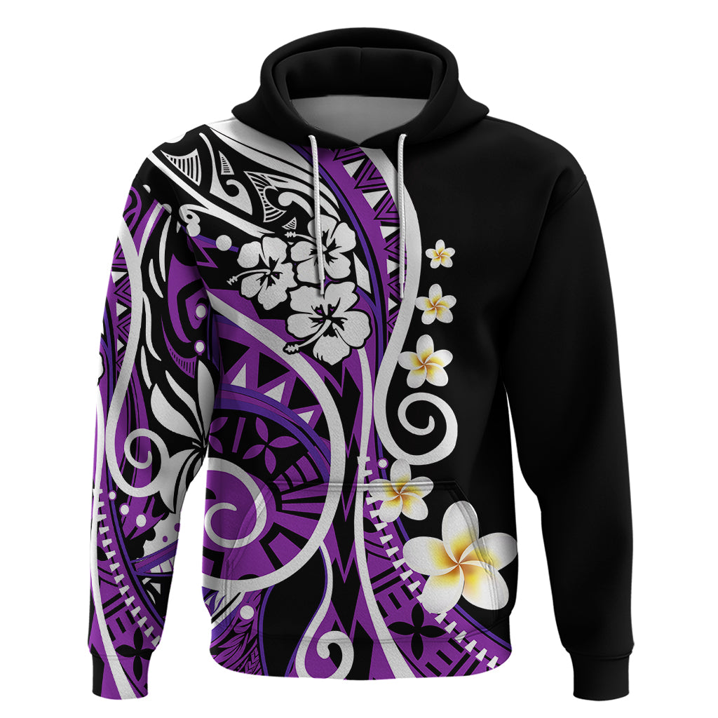 Plumeria Polynesian Hoodie Trending Purple LT6 Purple - Polynesian Pride