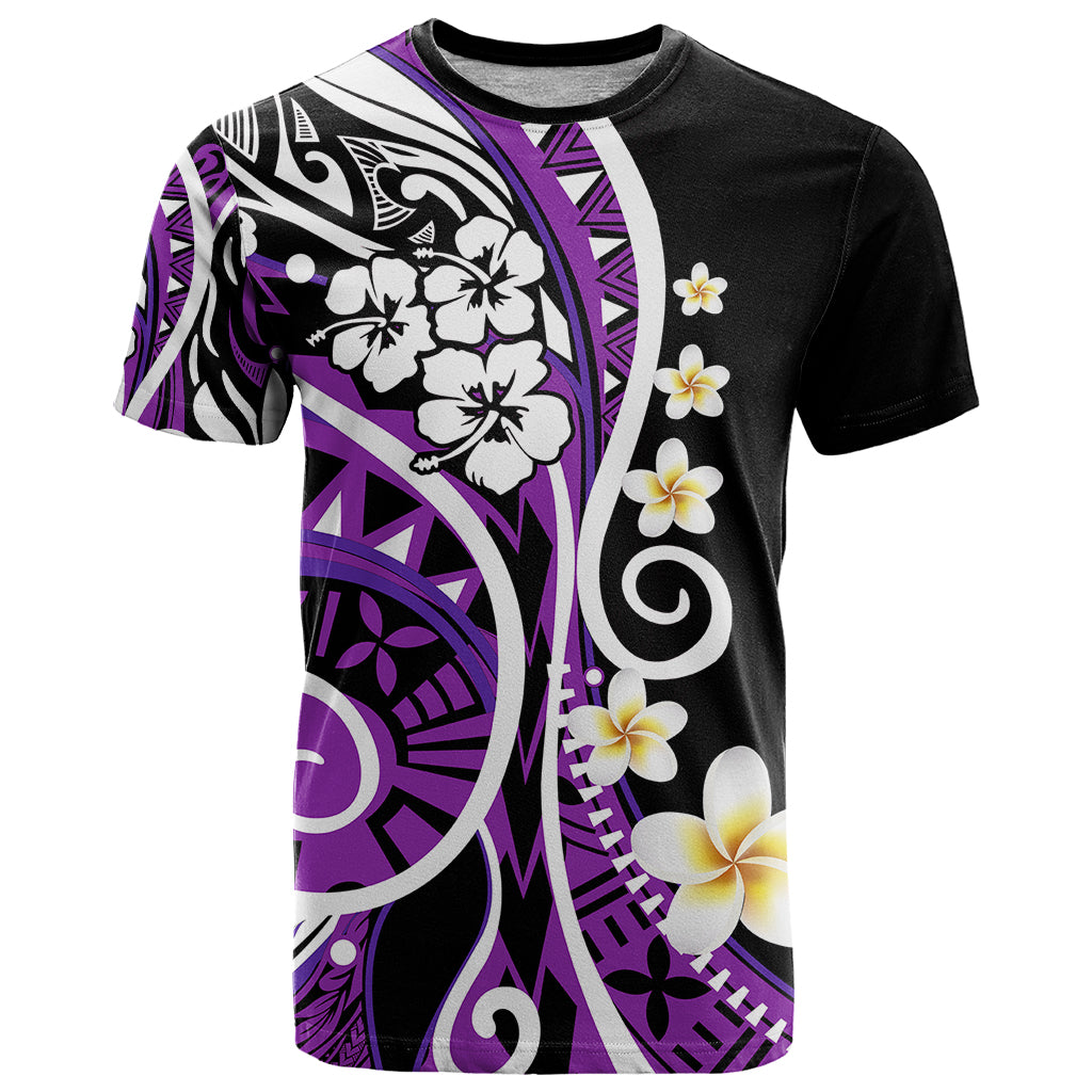 Plumeria Polynesian T Shirt Trending Purple LT6 Purple - Polynesian Pride