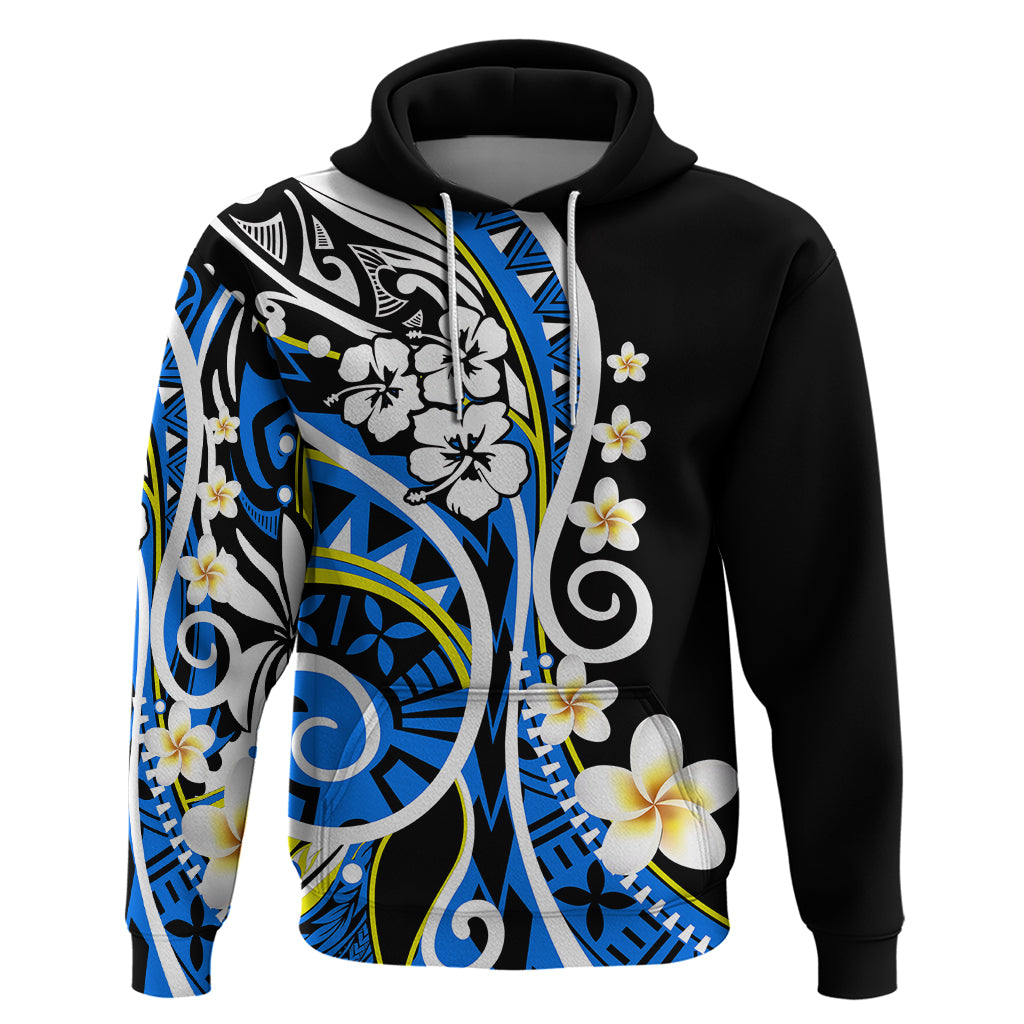 Plumeria Polynesian Hoodie Trending Blue LT6 Blue - Polynesian Pride