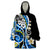 Plumeria Polynesian Wearable Blanket Hoodie Trending Blue LT6 One Size Blue - Polynesian Pride