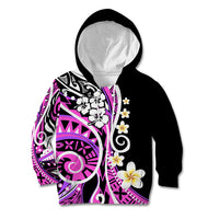 Plumeria Polynesian Kid Hoodie Trending Pink LT6 Hoodie Pink - Polynesian Pride