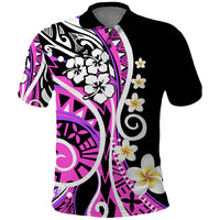 Plumeria Polynesian Polo Shirt Trending Pink LT6 Pink - Polynesian Pride