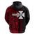 Custom Wallis and Futuna Hoodie Polynesian Tribal Red LT6 - Polynesian Pride