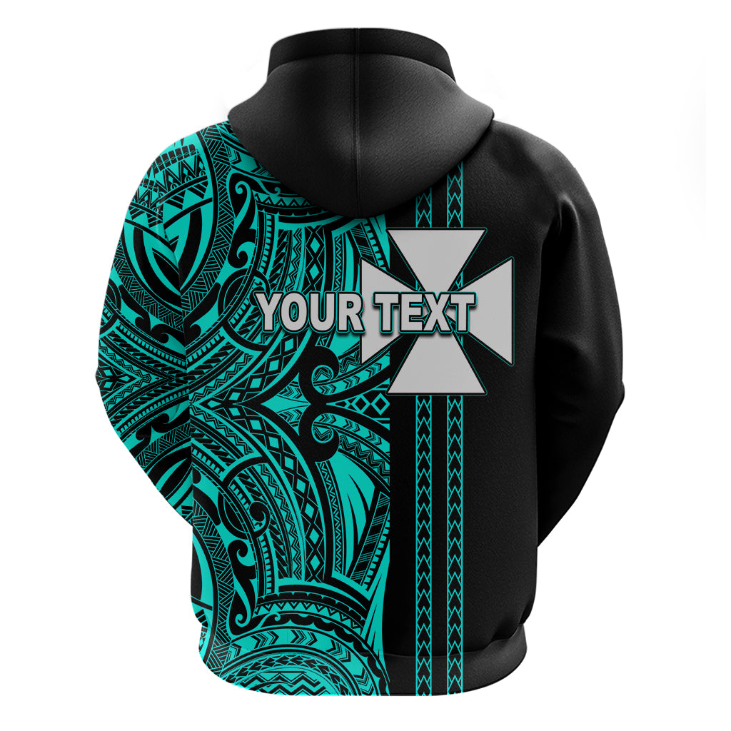 Custom Wallis and Futuna Hoodie Polynesian Tribal Green LT6 - Polynesian Pride
