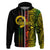 Custom Vanuatu Hoodie Polynesian Tribal LT6 Zip Hoodie Black - Polynesian Pride