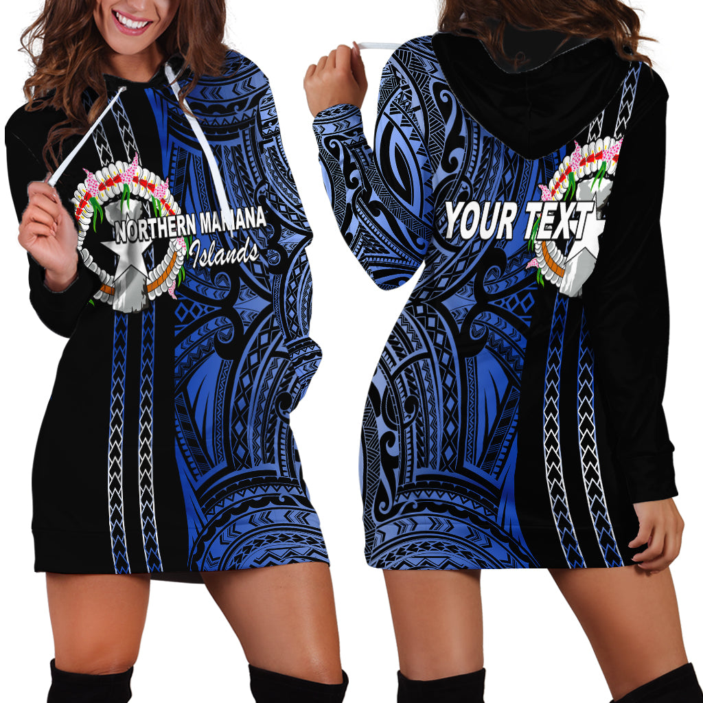 Custom Northern Mariana Islands Hoodie Dress Polynesian Tribal LT6 - Polynesian Pride