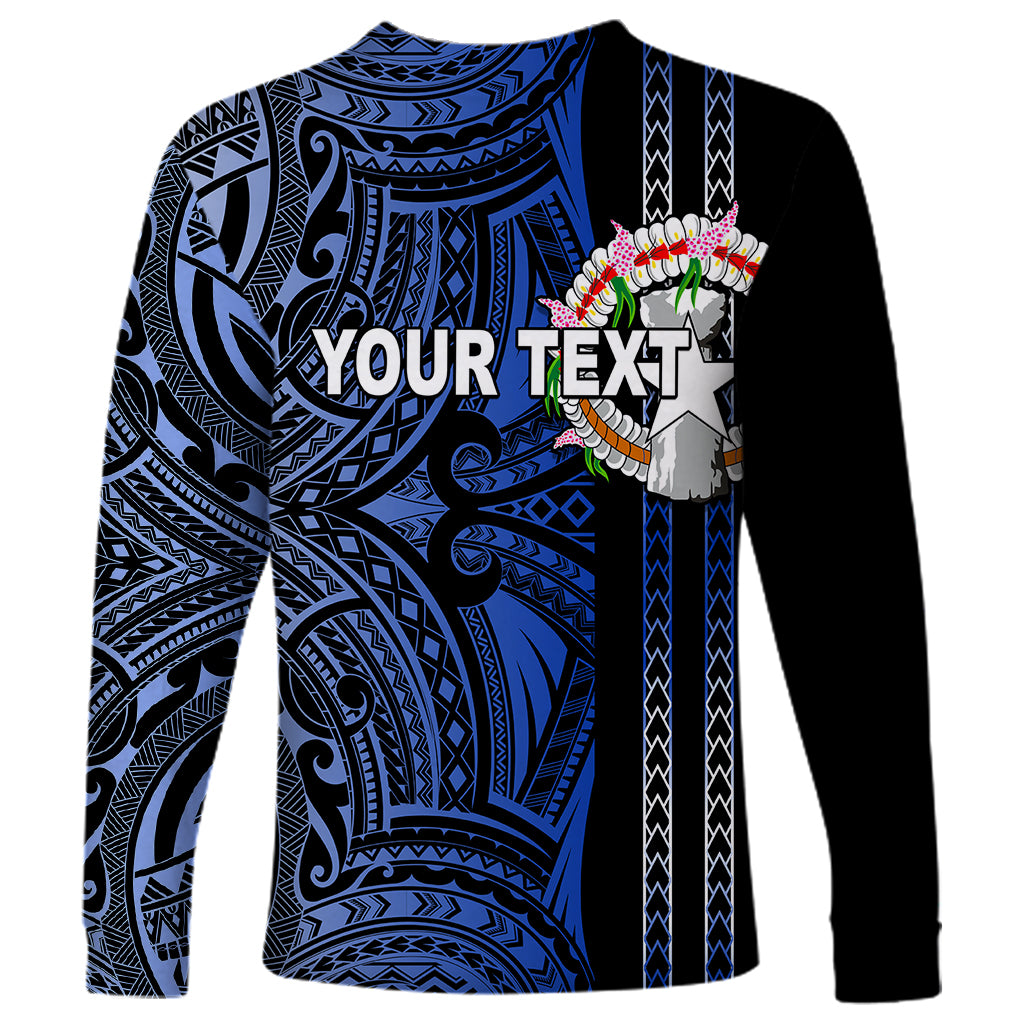 Custom Northern Mariana Islands Long Sleeve Shirt Polynesian Tribal LT6 - Polynesian Pride