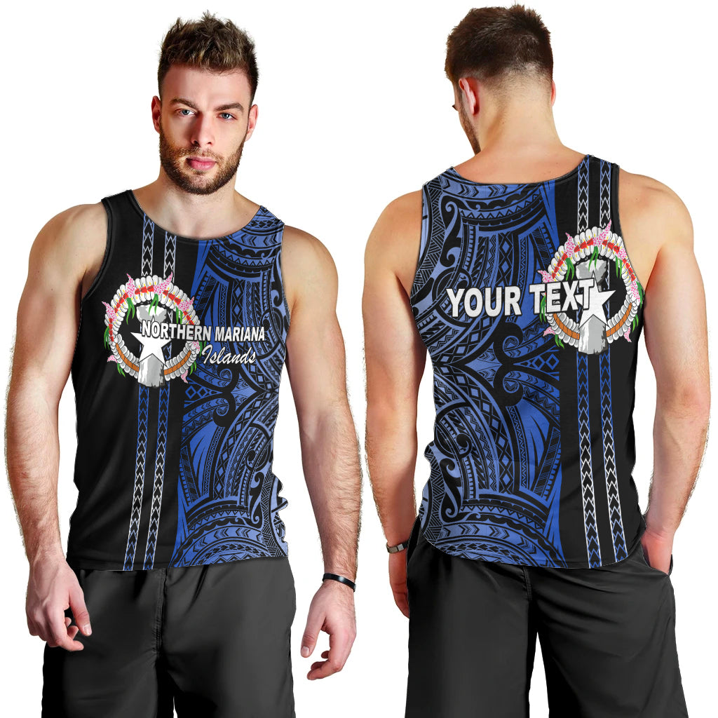 Custom Northern Mariana Islands Men Tank Top Polynesian Tribal LT6 - Polynesian Pride