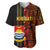 Custom Kiribati Baseball Jersey Polynesian Tribal LT6 Red - Polynesian Pride