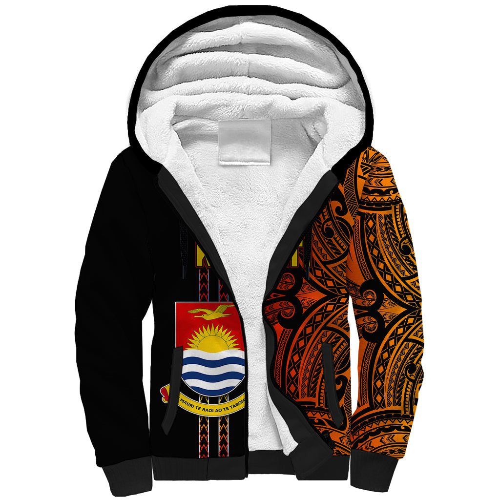 Custom Kiribati Sherpa Hoodie Polynesian Tribal LT6 Unisex Red - Polynesian Pride