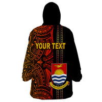 Custom Kiribati Wearable Blanket Hoodie Polynesian Tribal LT6 - Polynesian Pride