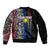 Custom Philippines Sleeve Zip Bomber Jacket Polynesian Tribal Black LT6 - Polynesian Pride