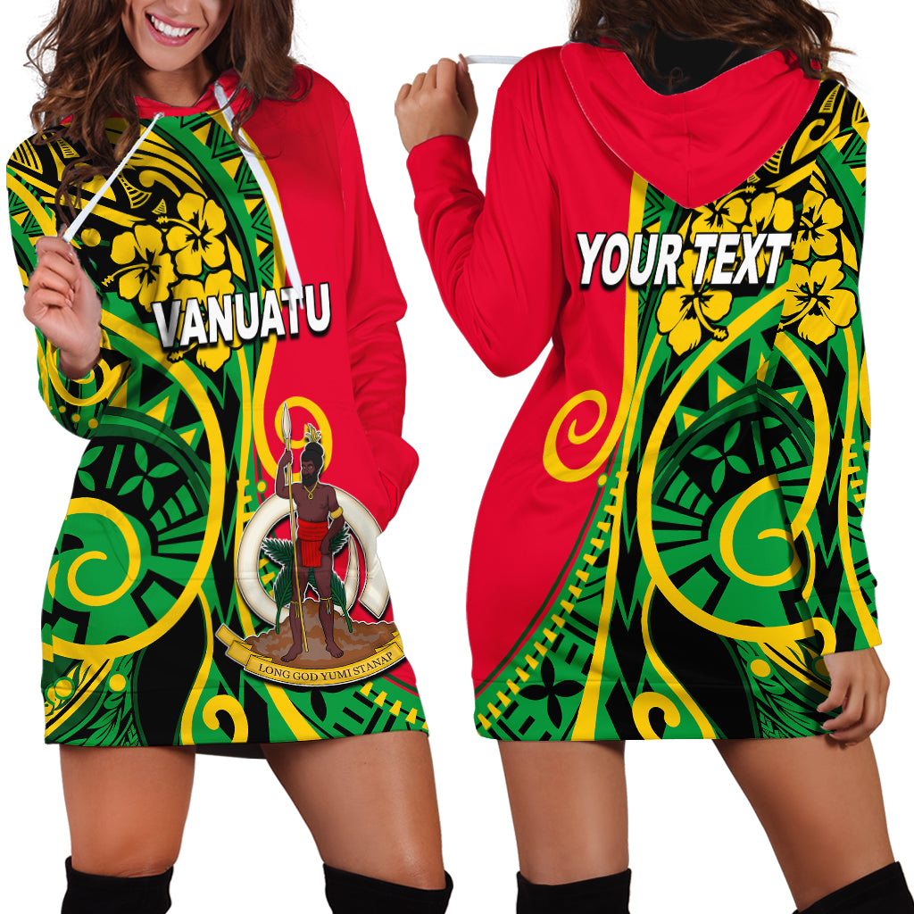 (Custom Personalised) Vanuatu Hoodie Dress Polynesian Patterns LT6 - Polynesian Pride