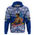 Custom Samoa Pride Hoodie Tribal Patterns Blue LT6 Pullover Hoodie Blue - Polynesian Pride