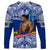 (Custom Personalised) Samoa Pride Long Sleeve Shirt Tribal Patterns Blue LT6 Unisex Blue - Polynesian Pride