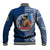 (Custom Personalised) Samoa Pride Baseball Jacket Polynesian Patterns Blue LT6 - Polynesian Pride