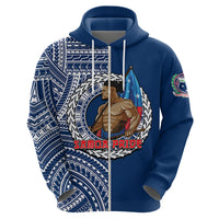 Custom Samoa Pride Hoodie Polynesian Patterns Blue LT6 - Polynesian Pride