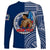 (Custom Personalised) Samoa Pride Long Sleeve Shirt Polynesian Patterns Blue LT6 - Polynesian Pride