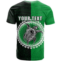 Custom Rarotonga of Cook Islands T Shirt Mix Half Black LT6 - Polynesian Pride