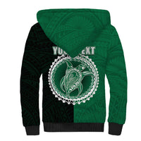 Custom Mitiaro Of Cook Islands Sherpa Hoodie Mix Half Black LT6 - Polynesian Pride