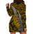 Polynesian Guam Hoodie Dress with Coat Of Arms Claws Style - Gold LT6 - Polynesian Pride